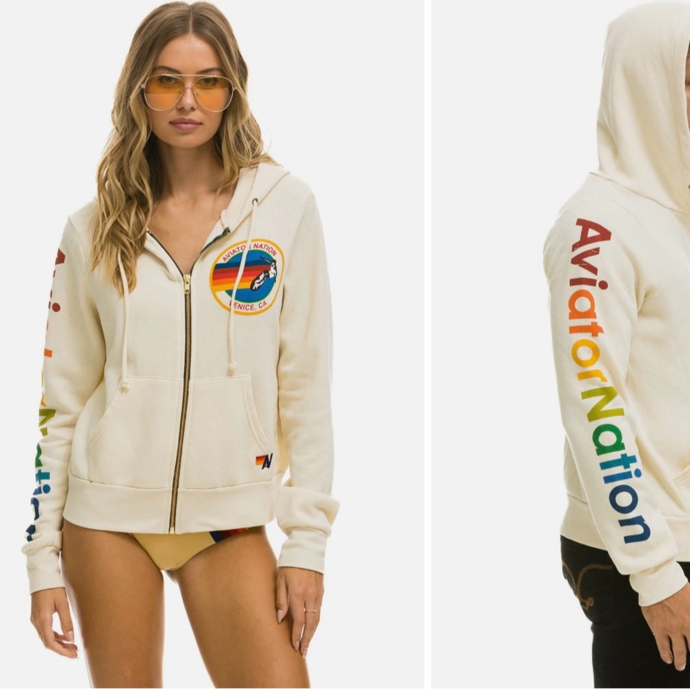Aviator Nation zip hoodie. XS